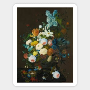 Floral Still Life by Severin Roesen Magnet